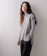 ミックスカラーVネックベスト【ニット】