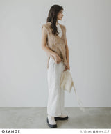 ミックスカラーVネックベスト【ニット】