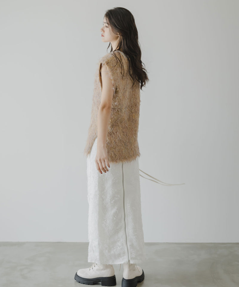 ミックスカラーVネックベスト【ニット】