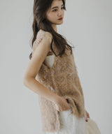 ミックスカラーVネックベスト【ニット】