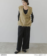 ミックスカラーVネックベスト【ニット】