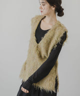 ミックスカラーVネックベスト【ニット】