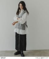 ミックスカラーVネックベスト【ニット】