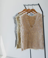 ミックスカラーVネックベスト【ニット】