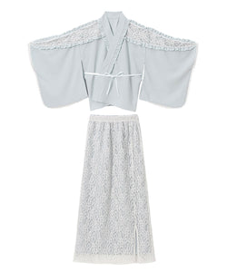 肩レースフリル浴衣