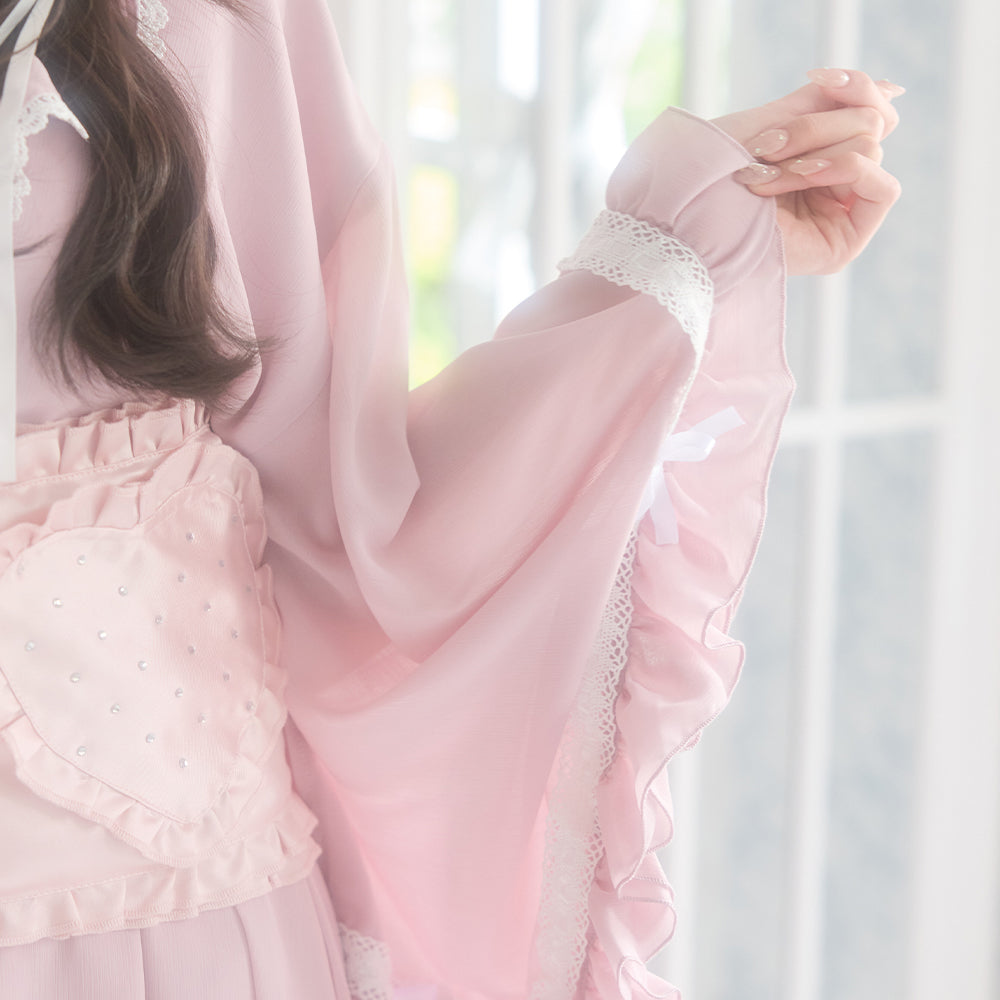 新春セール】はしごレースフリルロリータ浴衣 – レディース