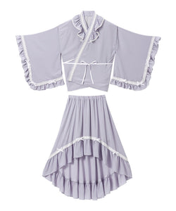 はしごレースフリルロリータ浴衣