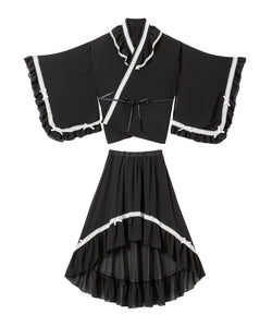 はしごレースフリルロリータ浴衣