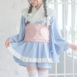 ヨークフリルジャージメイド浴衣