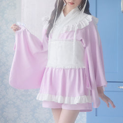 ヨークフリルジャージメイド浴衣