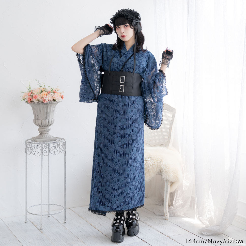 DEAMY LOVE 総レースセパレート浴衣 セット DearMyLove 浴衣 総レースセットアップ浴衣 レディース : ZOZOTOWN