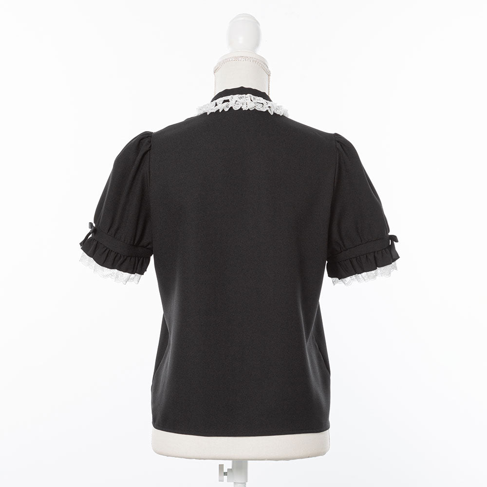 ADEAM By FOXEY ボウタイ リボン ブラウス 後ろカットレース ADEAM By FOXEY ボウタイ リボン ブラウス 後ろカットレース