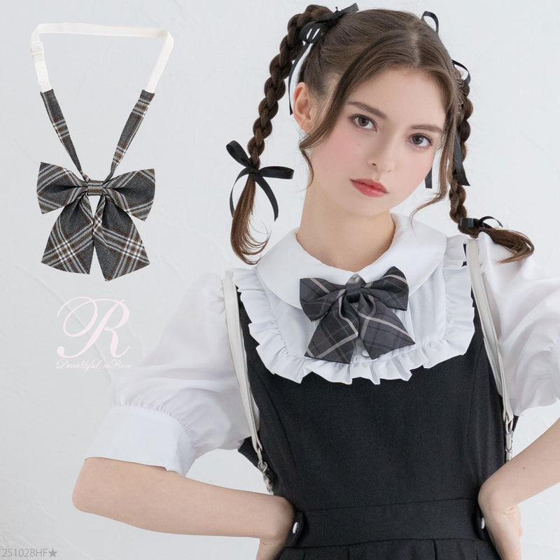 アソートチェック柄リボン