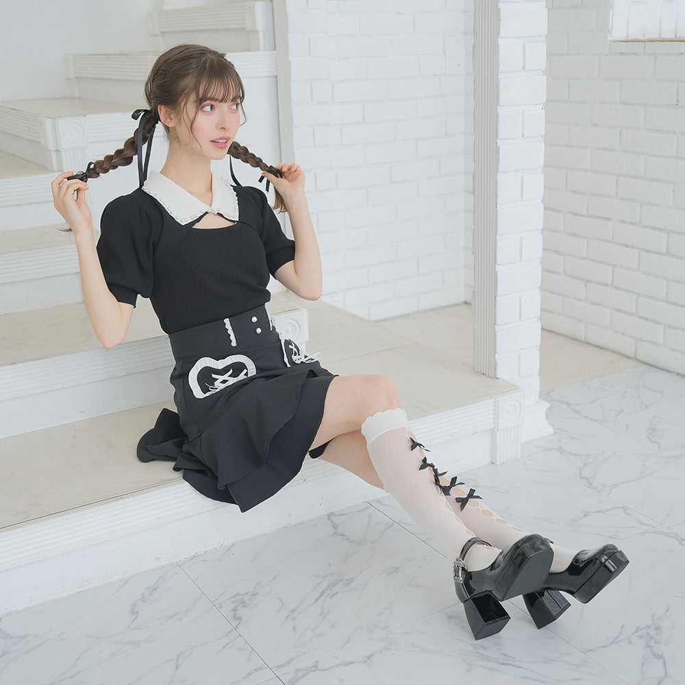 デコルテオープンパール襟トップス【ニット】 – レディース デコルテオープンパール襟トップス【ニット】 – レディース
