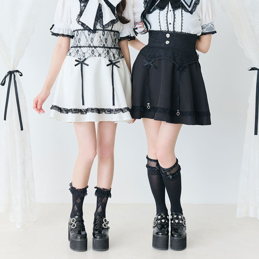 リボンチャームガータースカート – レディースファッション通販の夢