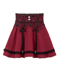 リボンチャームガータースカート