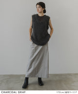 フェザーヤーンVネックベスト【ニット】