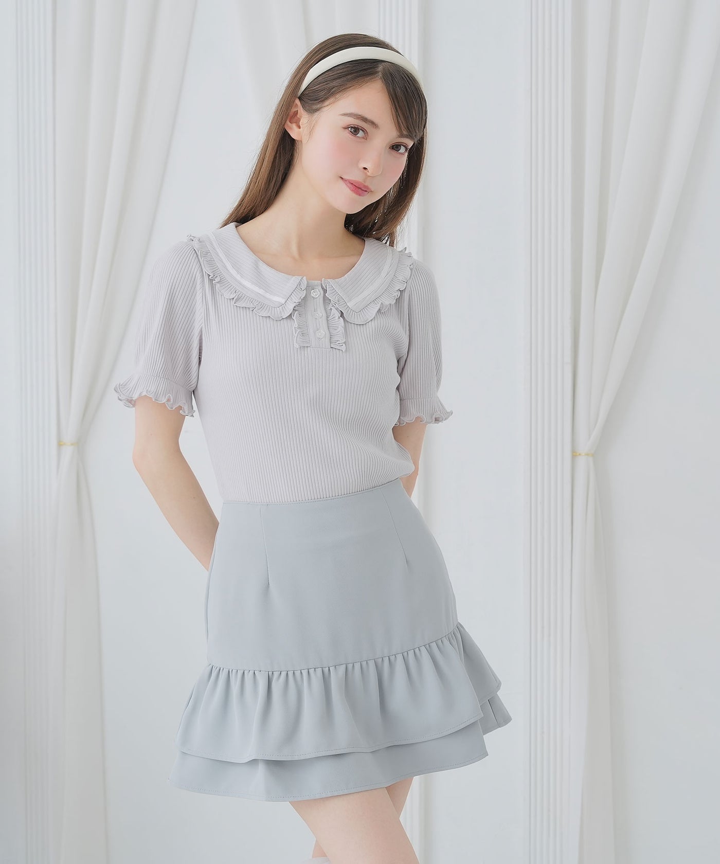 フリル襟ポロトップス – レディースファッション通販の夢展望【公式】
