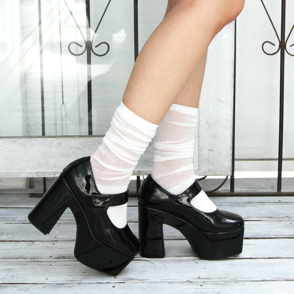 透かし編みシアーソックス – レディースファッション通販の夢展望【公式】