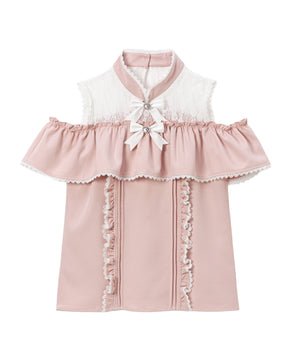 ラッフルオフショルブラウス