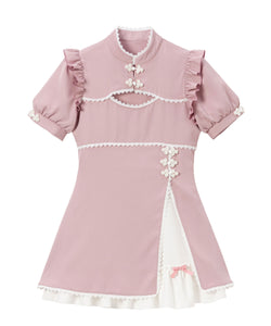 チャイナ釦スリットワンピース