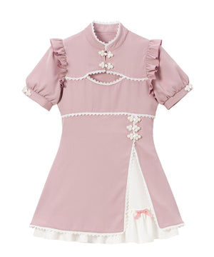 チャイナ釦スリットワンピース