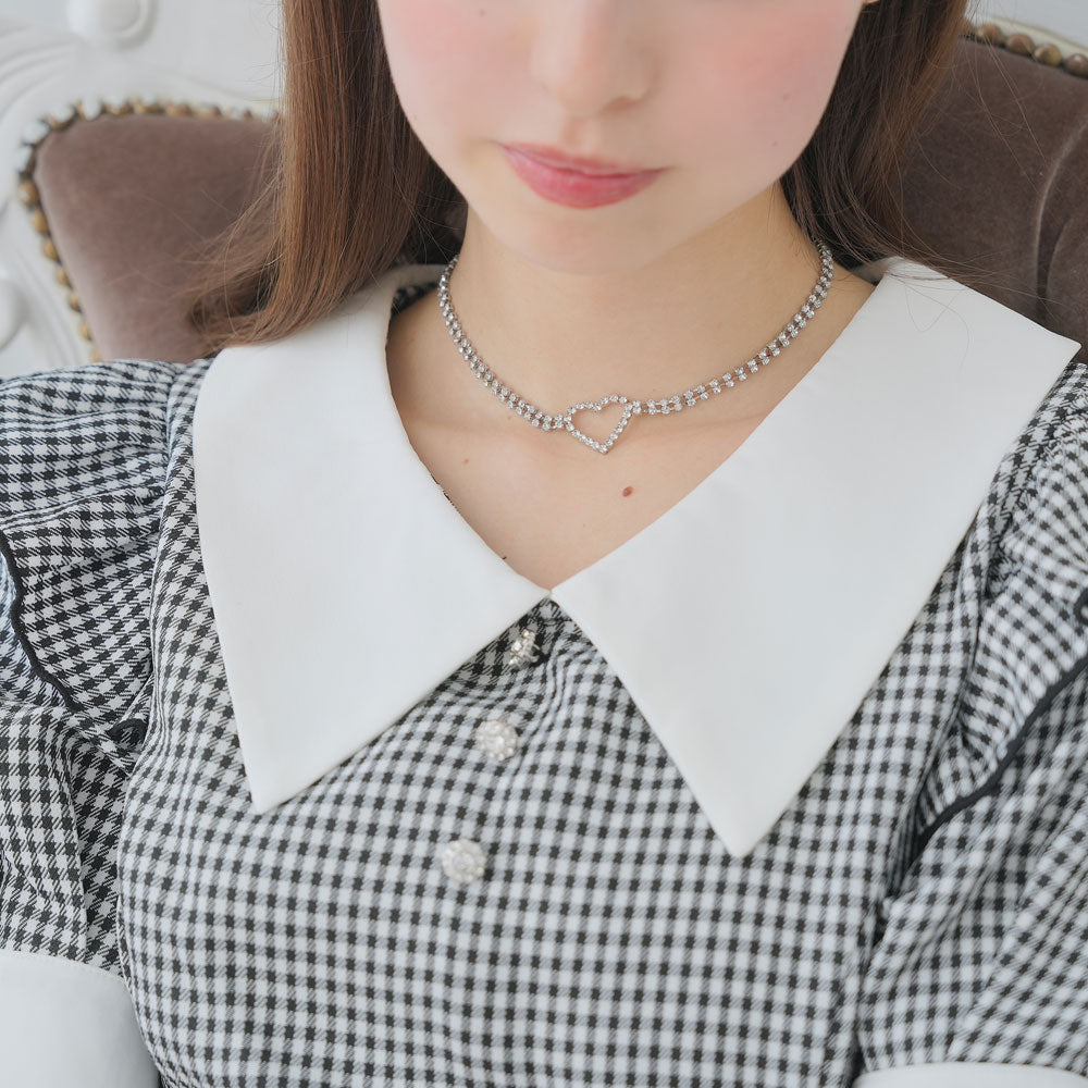 ラインストーン付きチョーカー チョーカー レディース ラインストーンチョーカー ネクタイ