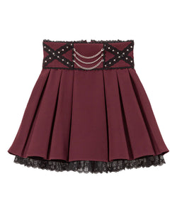 チェーンクロスレースフリルスカート