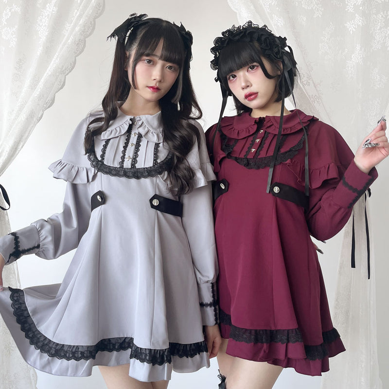 DearMyLove ケープヨーク十字架ワンピース ブラック×レッド ボルドー ケープヨーク十字架ワンピース – レディースファッション通販の