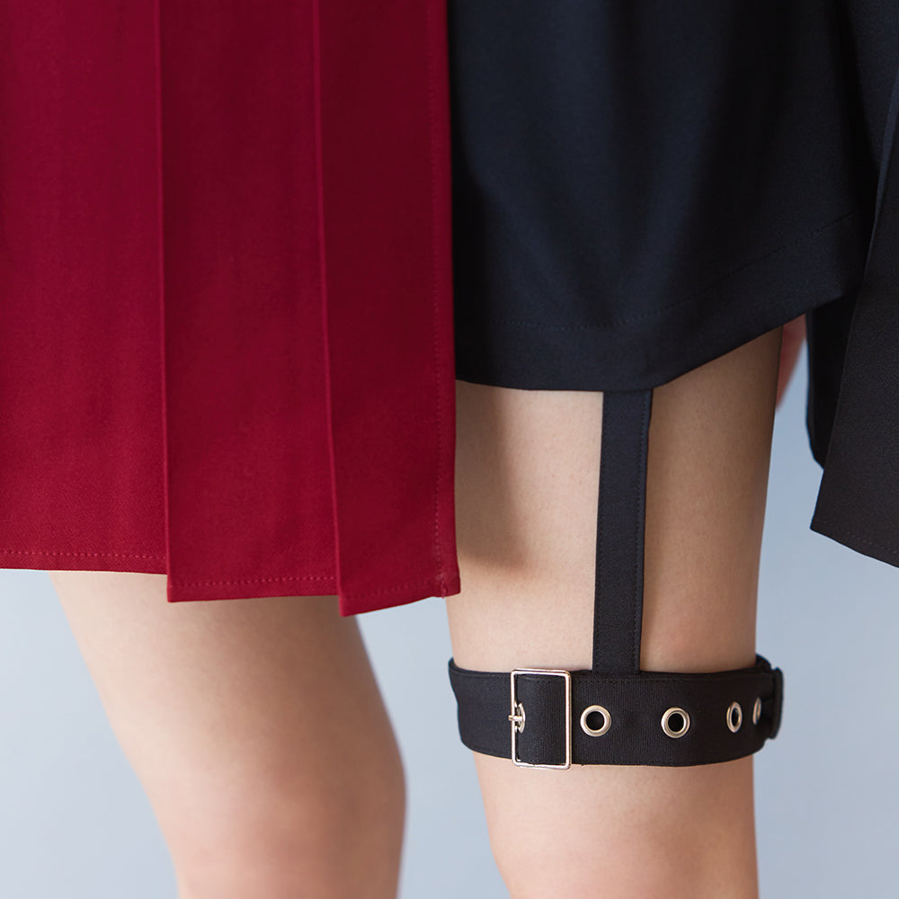 ガーター付きプリーツショートパンツ – レディースファッション