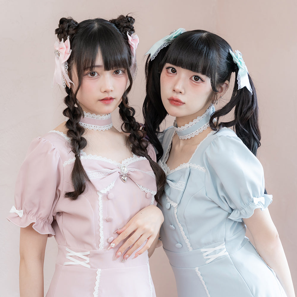 9/17 11時まで限定価格】リボンハートメイドワンピース – レディース