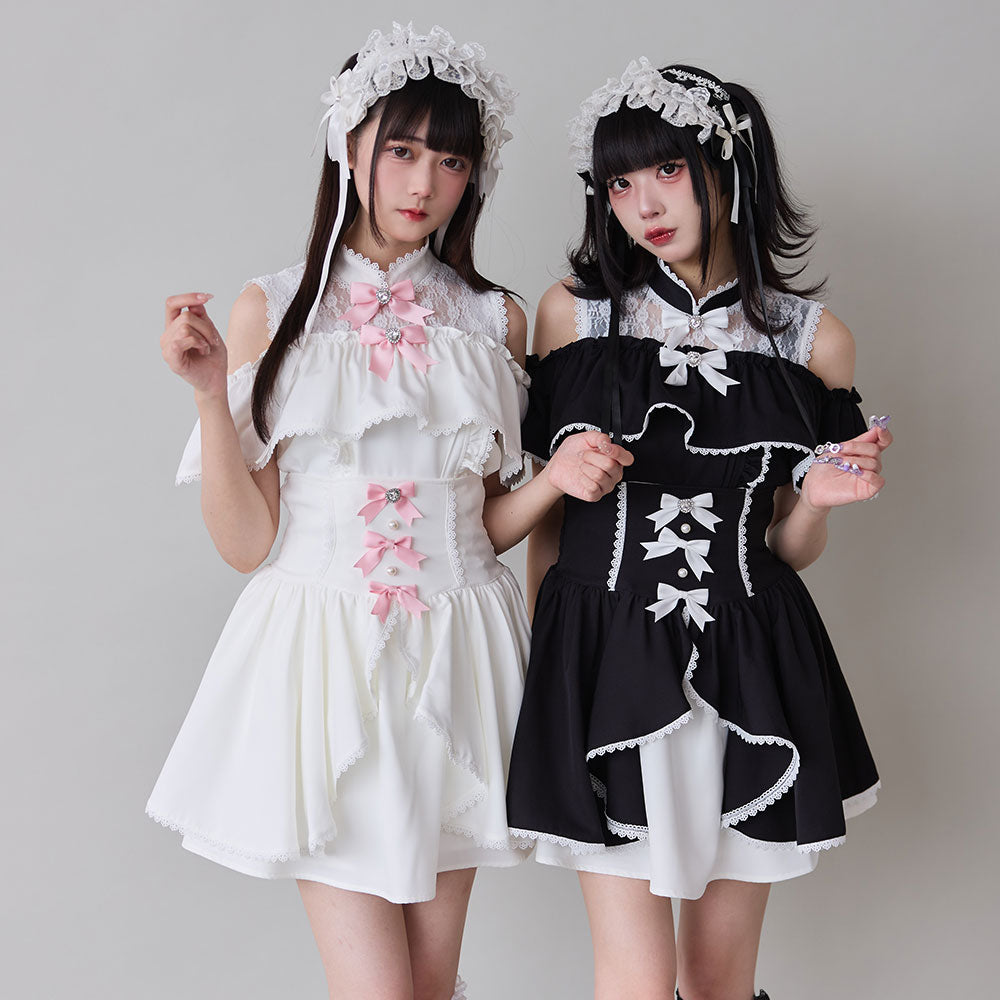 フロントラッフルコルセットスカート – レディースファッション通販の