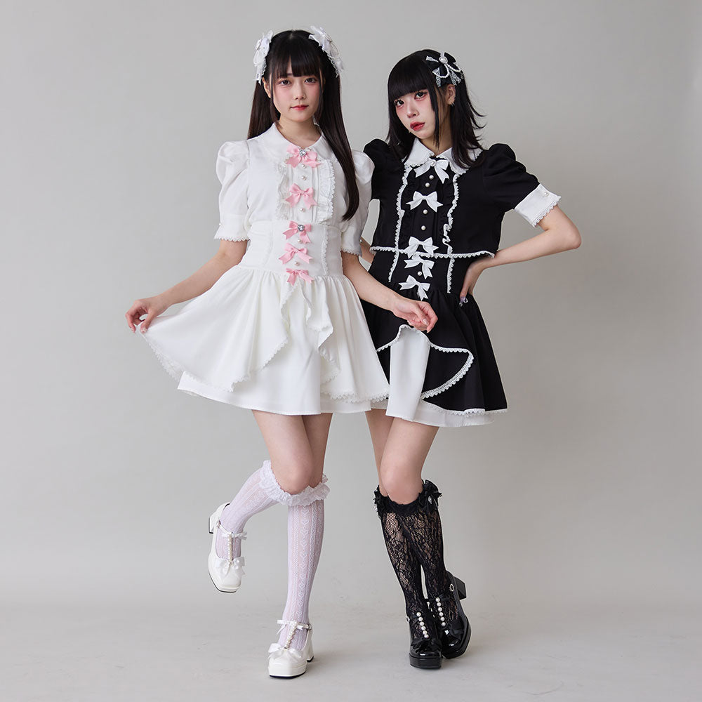 フロントラッフルコルセットスカート – レディースファッション通販の