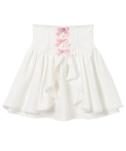 フロントラッフルコルセットスカート