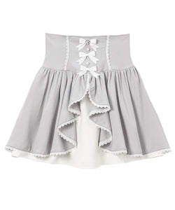 フロントラッフルコルセットスカート