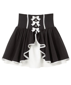 フロントラッフルコルセットスカート