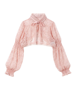 レースショートブラウス