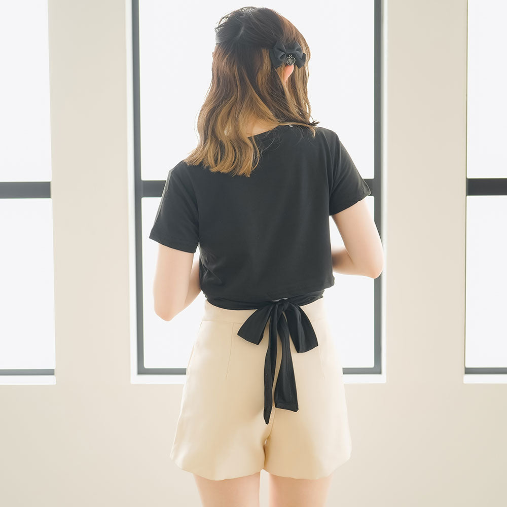 バックリボンオープンTシャツ – レディースファッション通販の夢