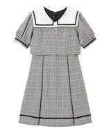 【まとめ買い対象】スクエアカラーコーデワンピ