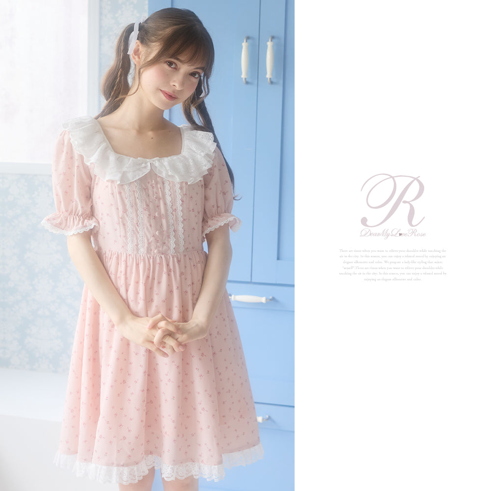 夢展望 - 薔薇 まとめ買い】【送料無料】ブーケットフラワーワンピース