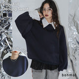 2wayフリルドッキングボンディングスウェット