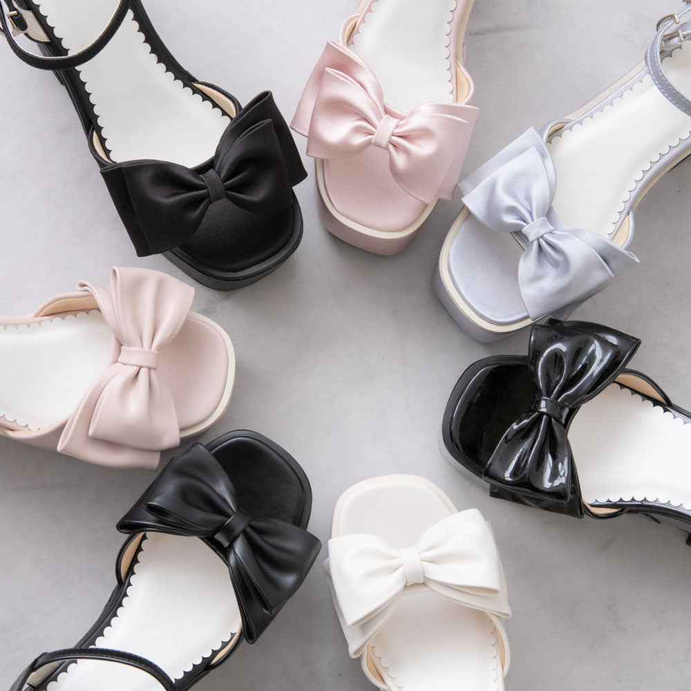 ビッグリボン厚底サンダル – レディースファッション通販の夢