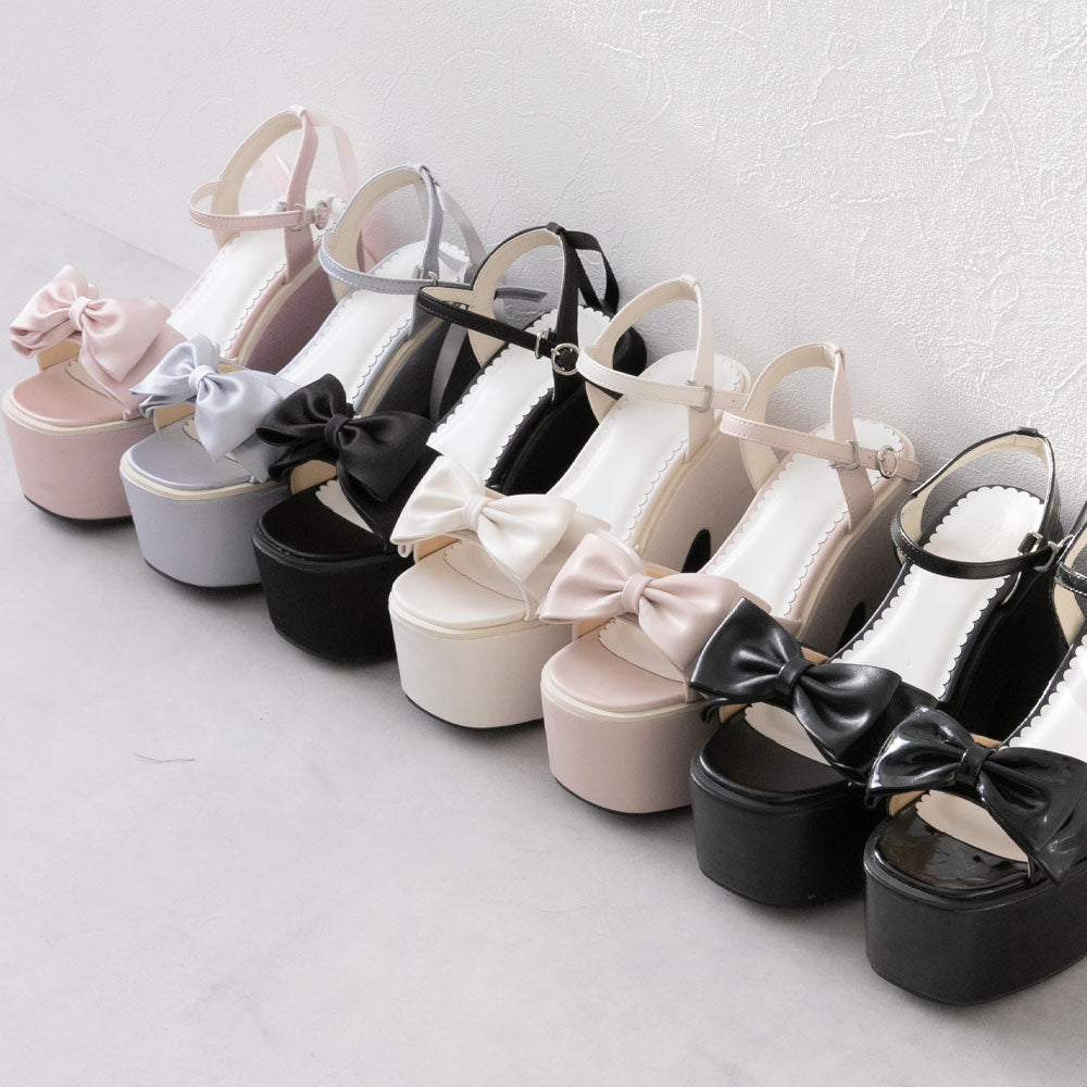 レア！夢展望Dearyハートヒールサンダル　リボン レア！夢展望Dearyハートヒールサンダル リボン - メルカリ