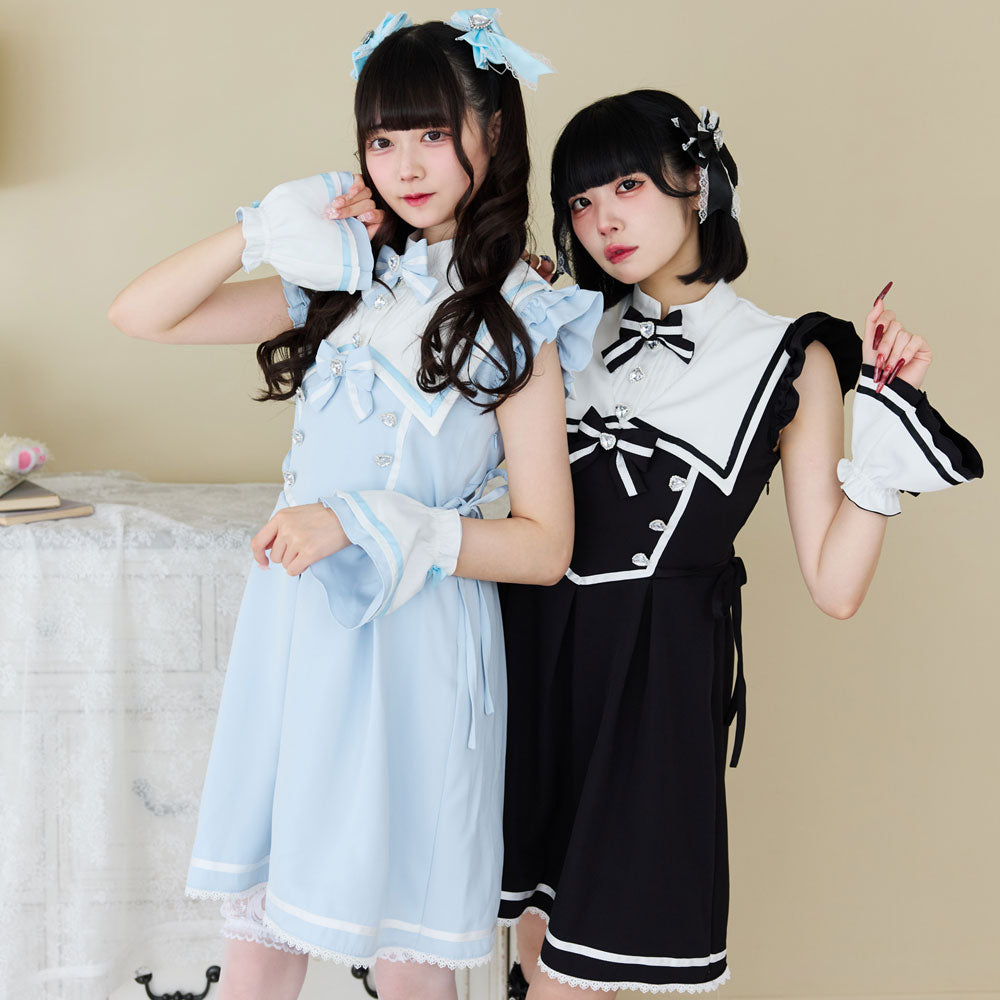 別袖付変形セーラーワンピース – レディースファッション通販の夢展望