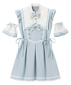 別袖付変形セーラーワンピース