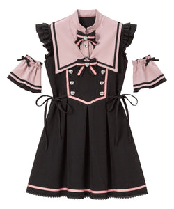 別袖付変形セーラーワンピース