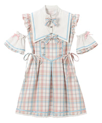 チェック×ホワイト