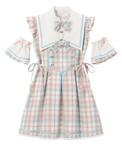 別袖付変形セーラーワンピース