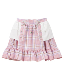 ハートボタンペプラムスカート