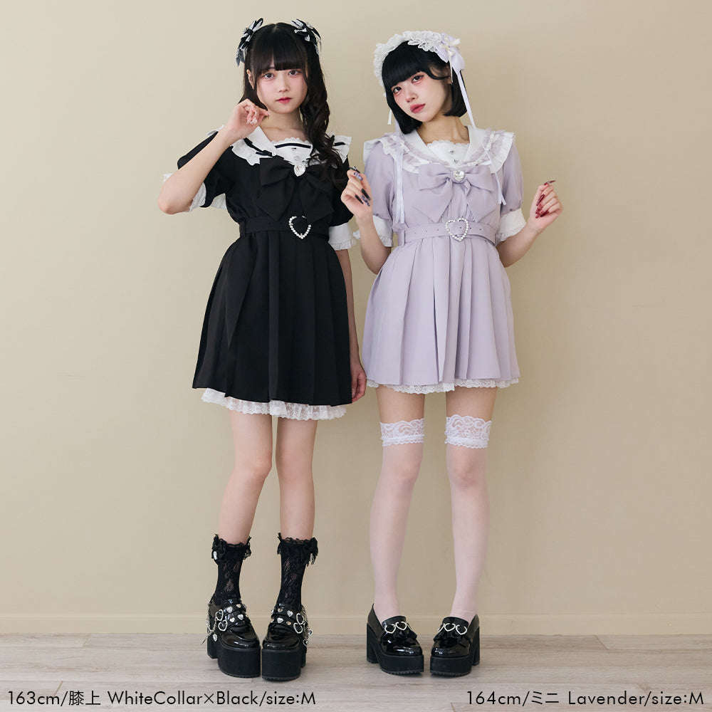 【最終値下げ】 夢展望 セーラービジュレースフリルワンピース ネイビーチェック セーラービジューレースフリルワンピース – レディースファッション